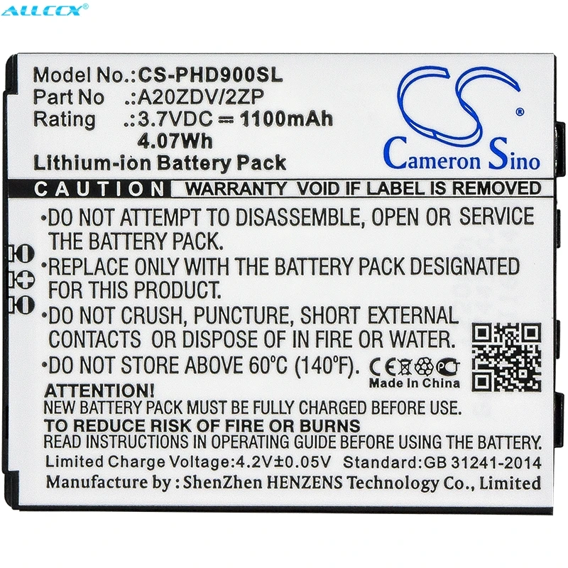 Аккумулятор Cameron Sino A20ZDV/2ZP на 1100 мАч для Philips Xenium D900|Аккумуляторы мобильных