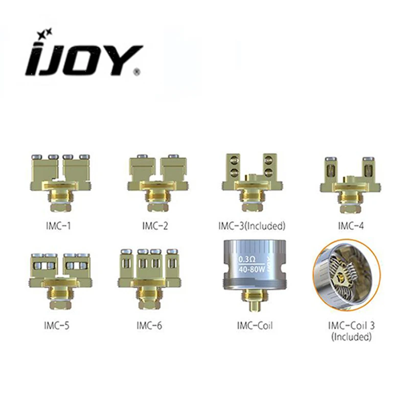 

IN-STOCK ! IJOY Interchangeable Gold-Plated Building Deck IMC-1/2/3/4/5/6/7 IMCCoil 3 Limitless RDTA Classic Edition/Combo RDTA