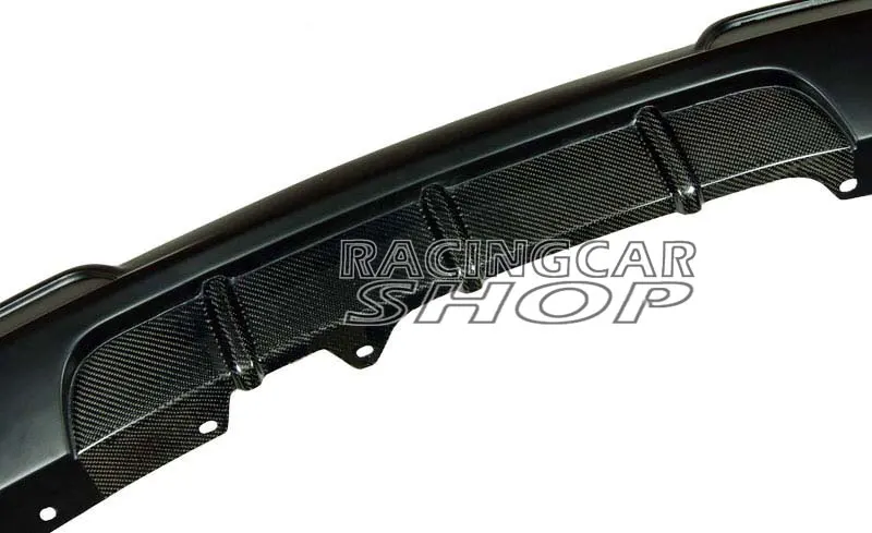 P Style Real Carbon fiber REAR DIFFUSER for BMW 5-Series F10 535i 535d 550i SEDAN 2PIPE M-TECH M-Sport BUMPER