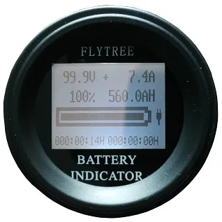 

100V400A Round Coulometer lithium ion LiFePO4 battery real capacity LCD electric parameter meter coulomb counter external shunt