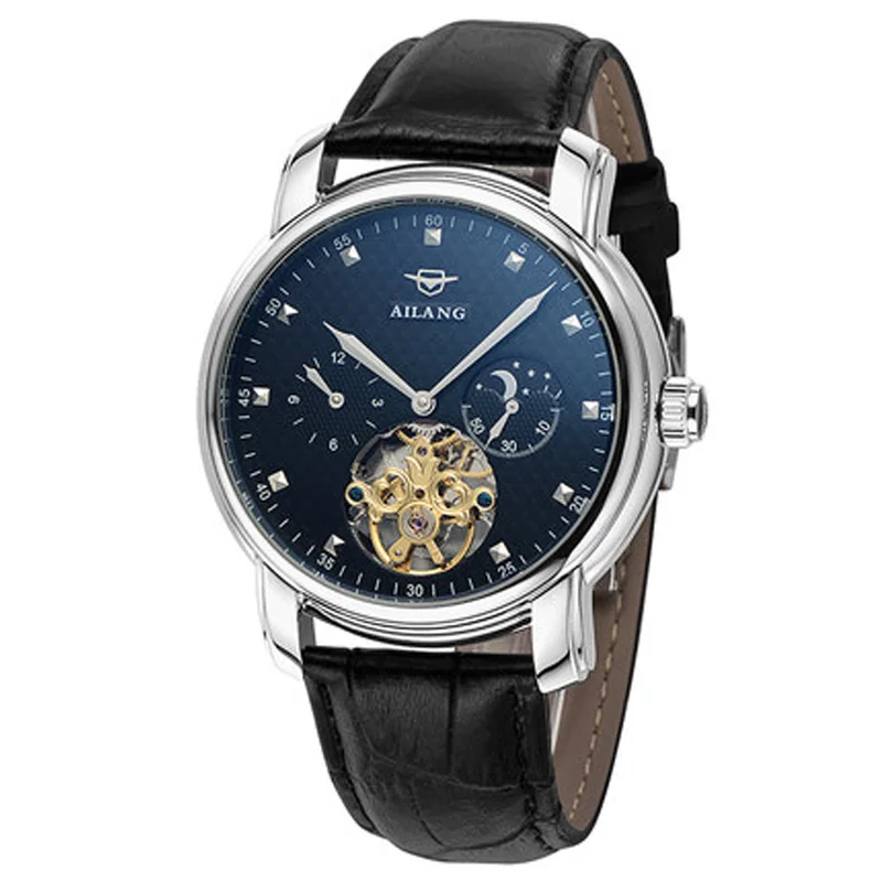 AILANG Новинка 2017 мужские полностью автоматические механические часы Tourbillon модные