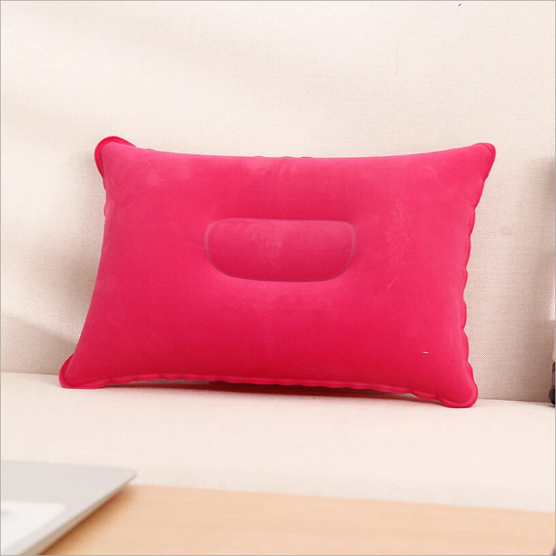 Наружная надувная подушка для путешествий, Пляжная надувная подушка, Автомобильная подушка для головы, походная надувная подушка - Цвет: Rose