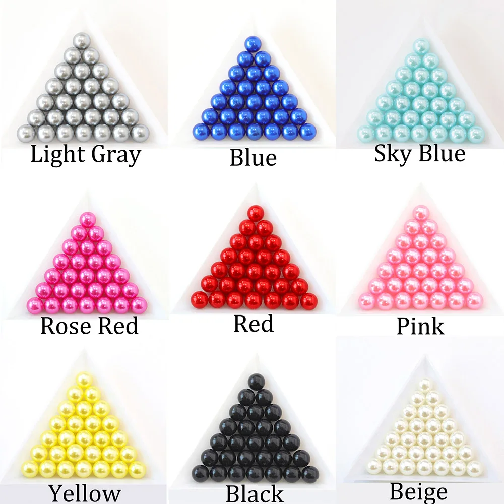 

3 4 6 8 10 12 mm NO Hole White Bead Loose Beads ABS Imitation Pearl Beads Plastic Acrylic Beads For Jewelry Making Accessories