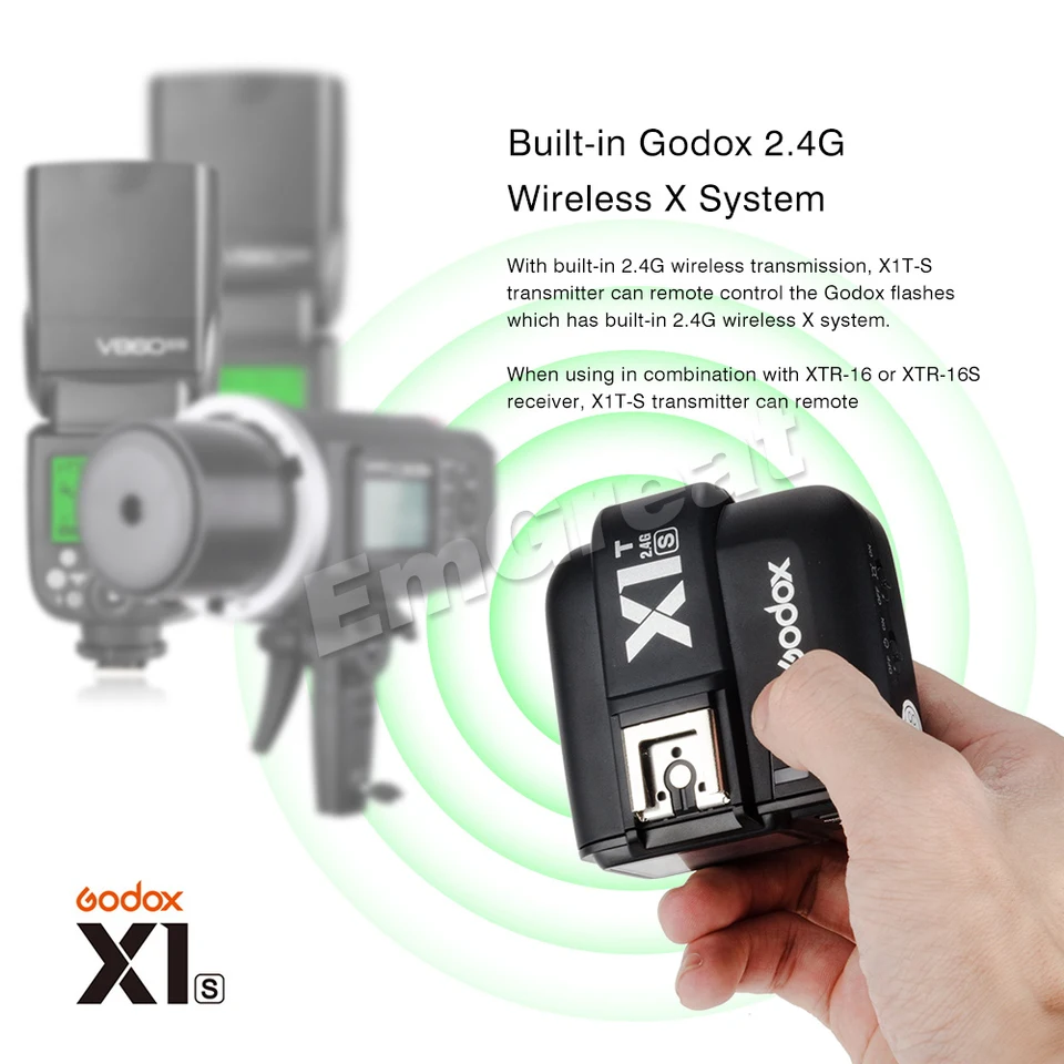 Accessories Supplies Godox X1t S 2 4g Ttl Wireless Flash Trigger Transmitter For Sony Dslr Cameras With Mi Shoe E G 7ii rii r A58 9 Ilce6000l With Pergear Cleaning Kit Electronics