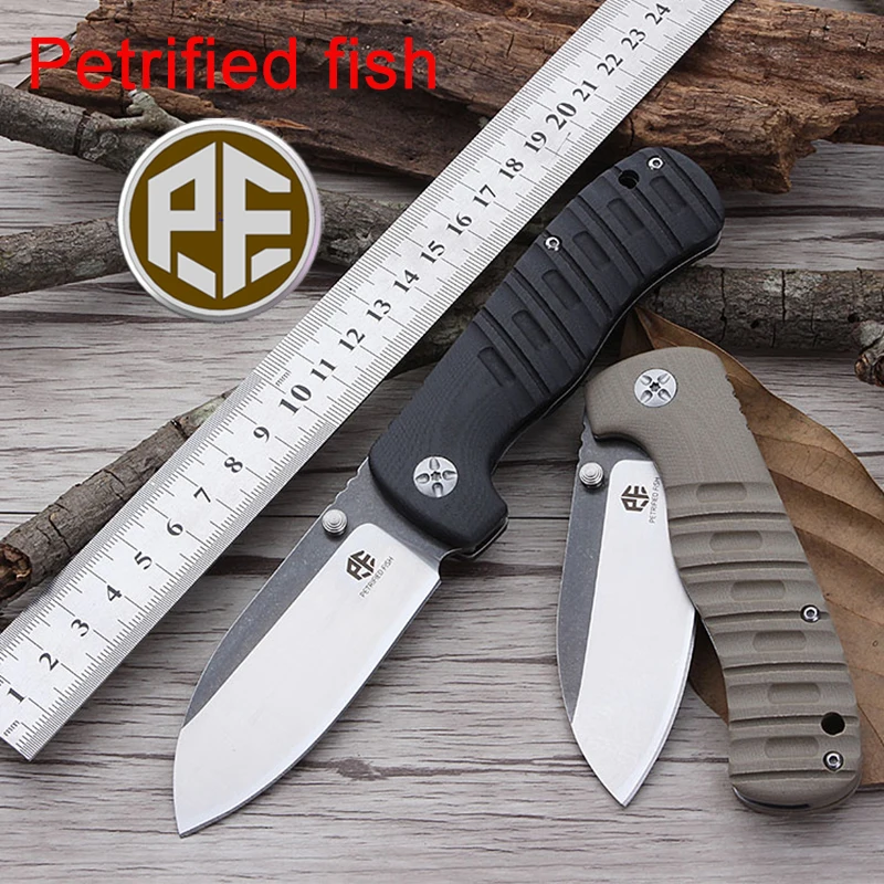 Petrified fish PF714 Походный нож 60HRC US 8 Blade несущий складной нож G10 ручкой охотничий нож карманный нож