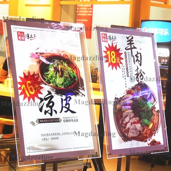 

Ultra Slim A2 LED Illuminated Acrylic Menu Frame Light Panel,Restaurant Indoor Wall Mounted Crystal Advertising Light Boxes