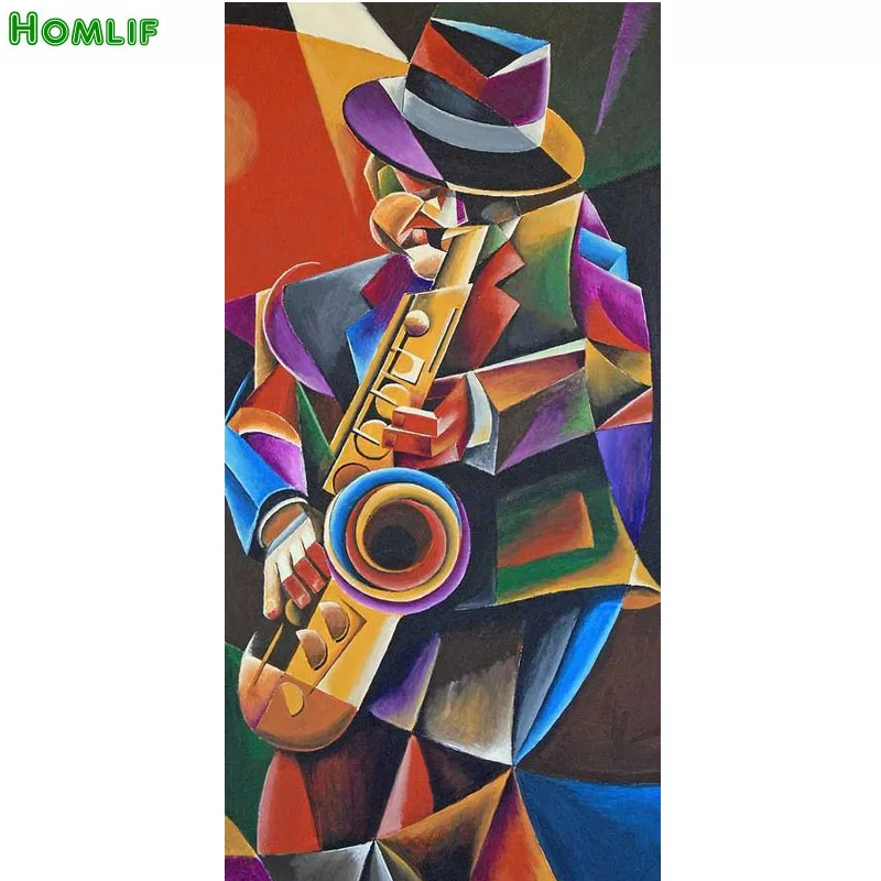 Diamond Embroidery 5D DIY Diamond Painting Abstract font b music b font man Diamond Painting Cross