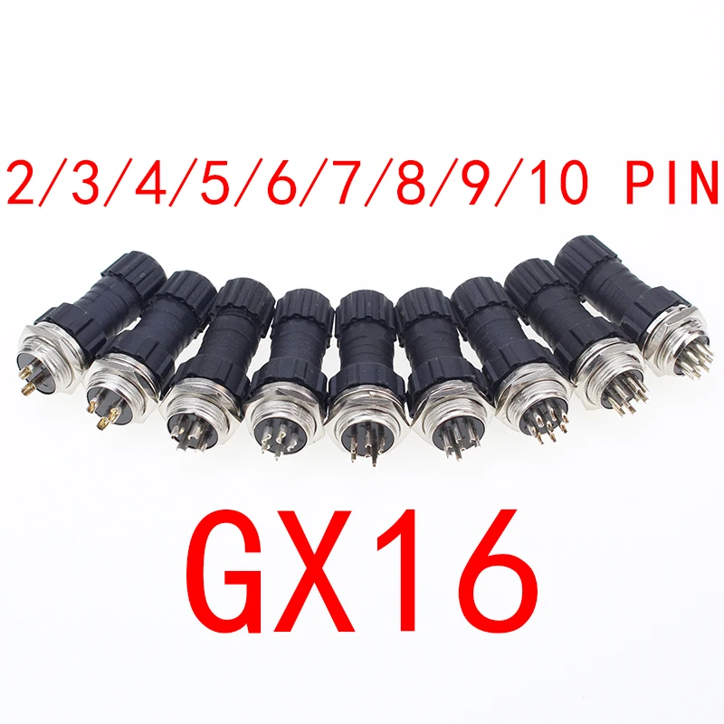 1 комплект GX16 2/3/4/5/6/7/8/9/10 контактный авиационный разъем M16 водонепроницаемый