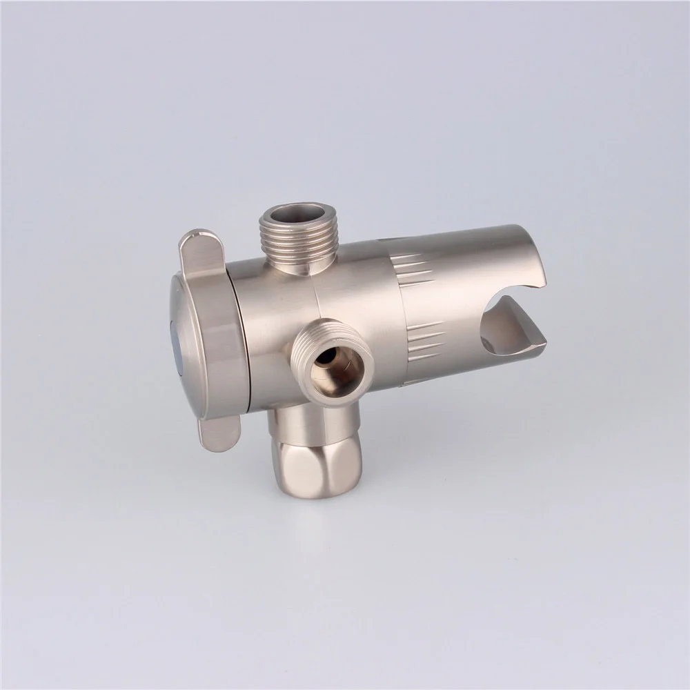 3 Way Shower Head Diverter , Shower Arm Mounted Brushed Nickel 04 054
