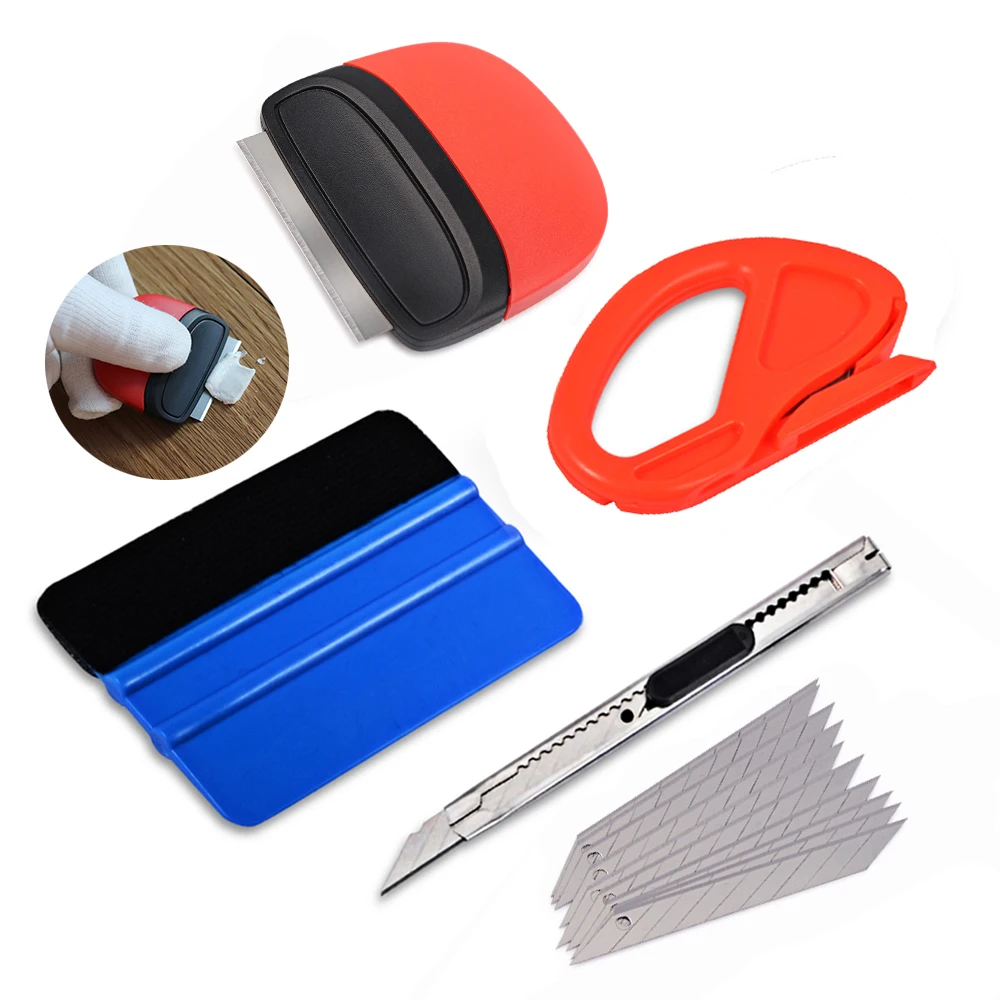 

FOSHIO Car Vinyl Wrap Film Squeegee Razor Scraper Set Vehicle Sticker Installation Kit Cutter Knife Car Styling Auto Accessories