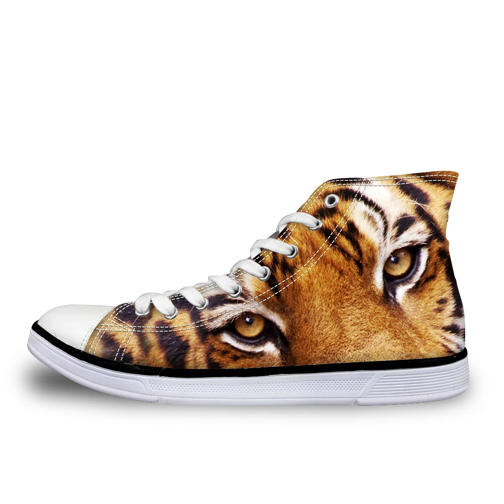 NOISYDESIGNS 2018 Fashion Men High top Vulcanized Shoes Cool 3D Zoo