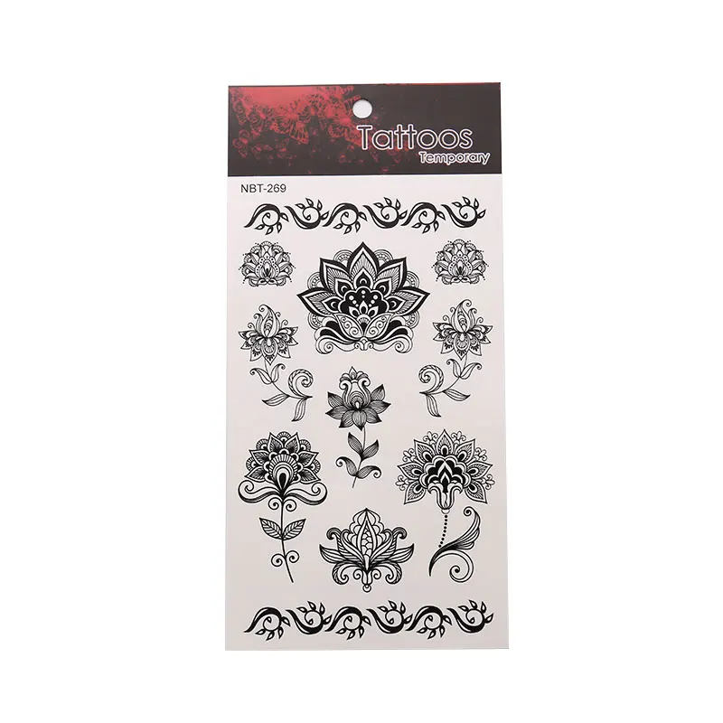 

Waterproof Tattoo Sticker Stylish Personality Floral Pattern Unisex Exquisite Tattoo Sticker Show Your Style