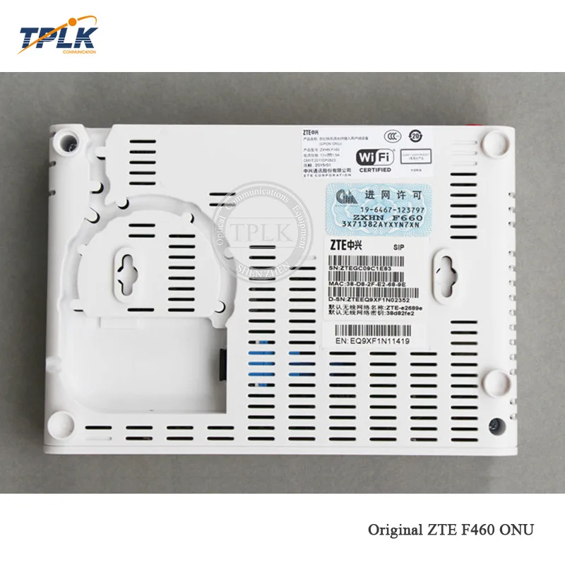 Second hand zte F460 EPON с оптическим сетевым блоком и окончанием 4FE + 2 голосовых горшка wifi