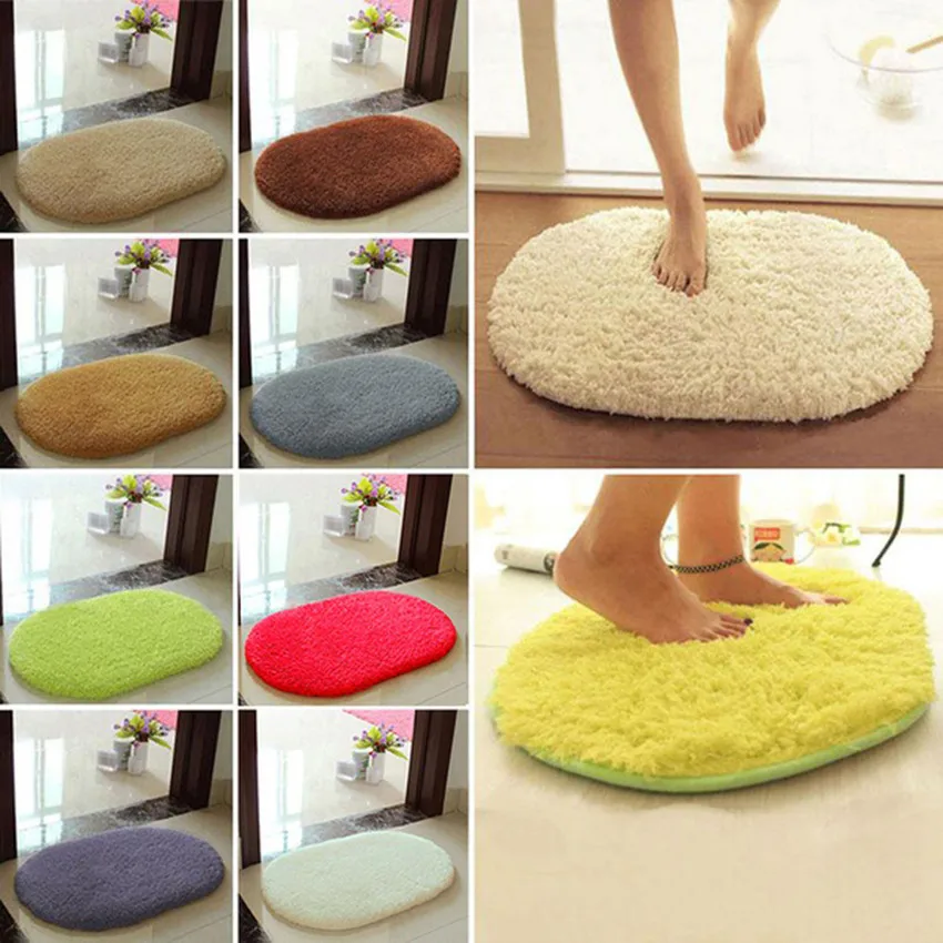 

2018 Hot Multicolor Home & Kitchen 1PC 40*60cm Mat Anti-Skid Fluffy Shaggy Area Rug Home Bedroom Bathroom Floor Door Mat &c