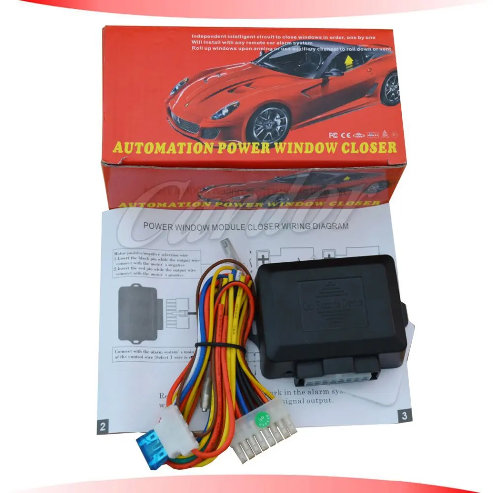 

Power Window kits is for car alarm system closing window module working with car alarm system positie/negative trigger option