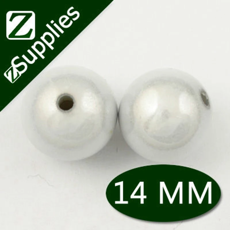 

Round Plastic Loose 3d Miracle Beads For Jewelry, 14mm White Acrylic Perle Magique Wholesale