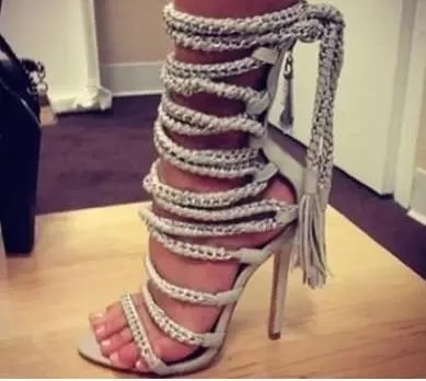 

New Arrival Fashion Women Shoes Casual/Party Round Toe Lace-up Thin Super High Heels Solid Black Women Sandals Free Ship
