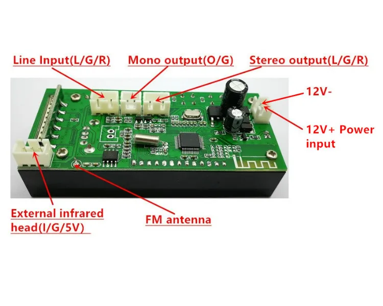 Tenghong MP3 декодер доска AC DC Bluetooth синий экран стерео выход для аудио автомобиля DIY FM USB SD WAV MP3 плеер запись