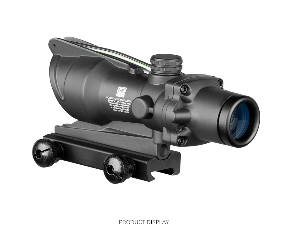 4X32 охотничий прицел Trijicon ACOG из настоящего волокна оптика Зеленая красная точка тактический оптический прицел