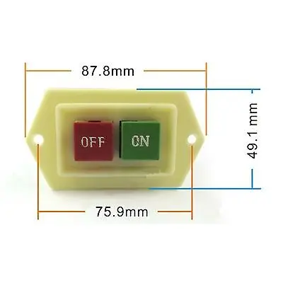 1 x 벤치 드릴 스위치 on off 푸시 버튼 스위치 5a 380vac|switch 5a|switch on-offswitch ...