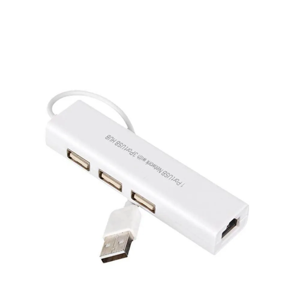 Профессиональный USB к RJ45 3 порта USB 2,0 Ethernet RJ45 проводная Соединительная плата локальной компьютерной сети концентратор адаптер для Mac для Android