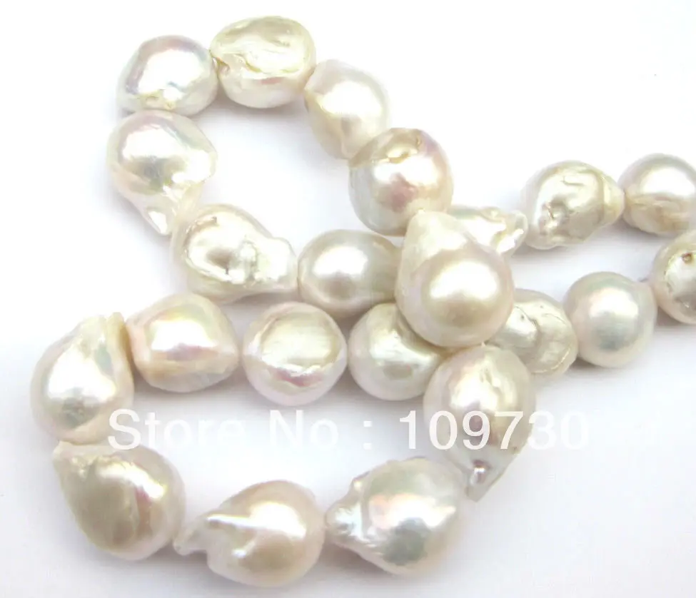 Jewelry HUGE 18"15 18MM AUSTRALIAN SOUTH GENUINE WHITE NUCLEAR PEARL