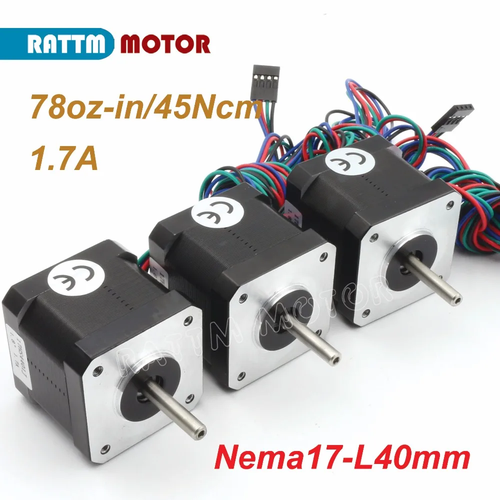 EU Ship! 3PCs Nema17 CNC Stepper Motor 4lead wrie for 3D print