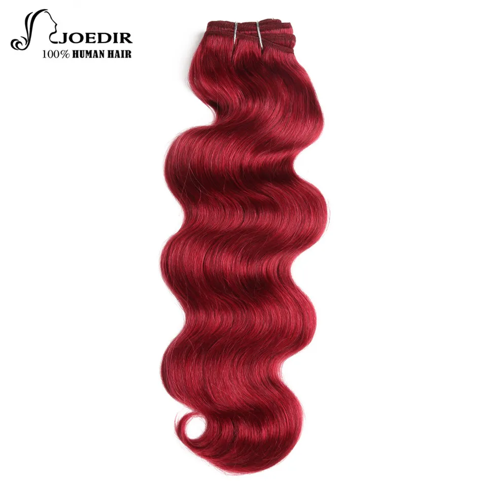 Joedir Pre Colored Brazilian Remy Human Hair Weave Bundles Body Wave