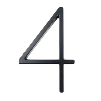 

127mm Big Modern House Number Door Address Number Digits Zinc Alloy Black House Door Address Sign #4