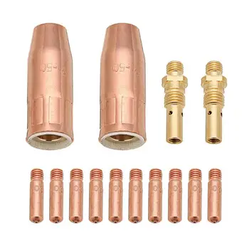 

14pcs Conductive Welding Torch Gas Nozzles Tips Set for TWECO Welding Gun