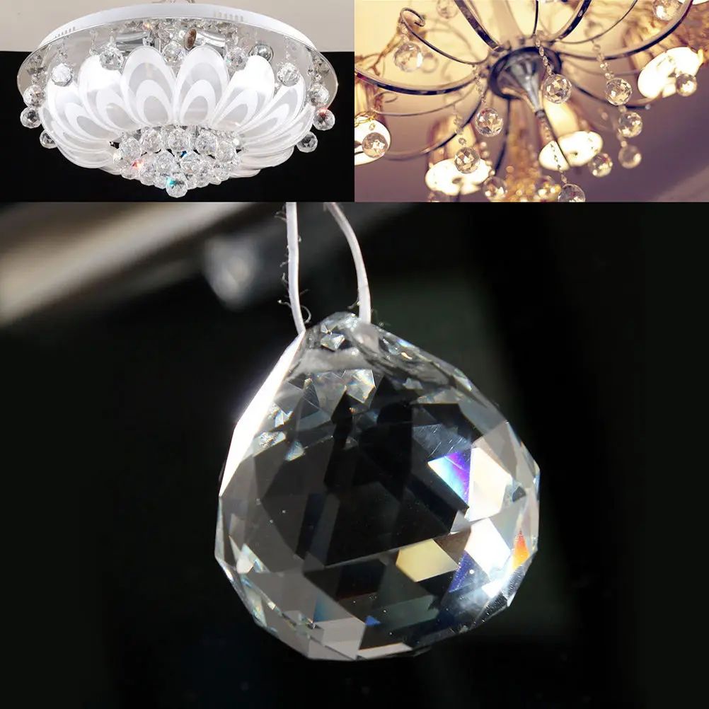 

1PC Boutique Vintage Crystal Clear Feng Shui Ball Placed in window ornament make Rainbow top grade 30*35mm