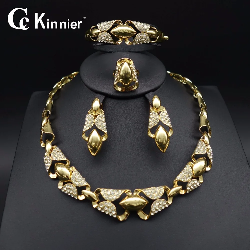 High quality Necklace Bangle Earring Ring Fine African jewelry sets