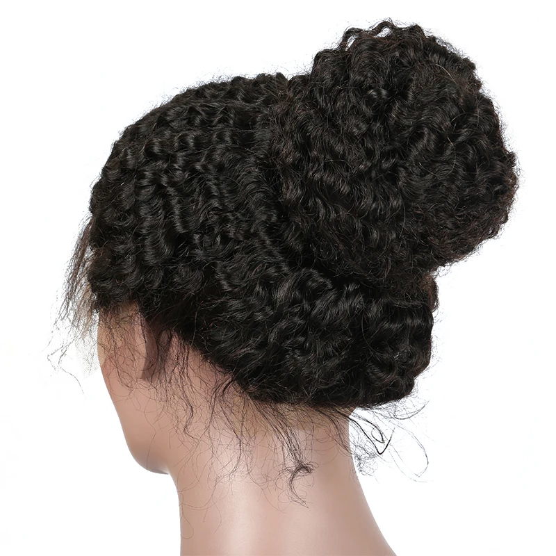 Кудрявый парик бесклеевая предварительно сорванная полная кружевная человеческих волос парики для женщин с волосами младенца бразильские человеческие волосы парик Remy 130% CARA