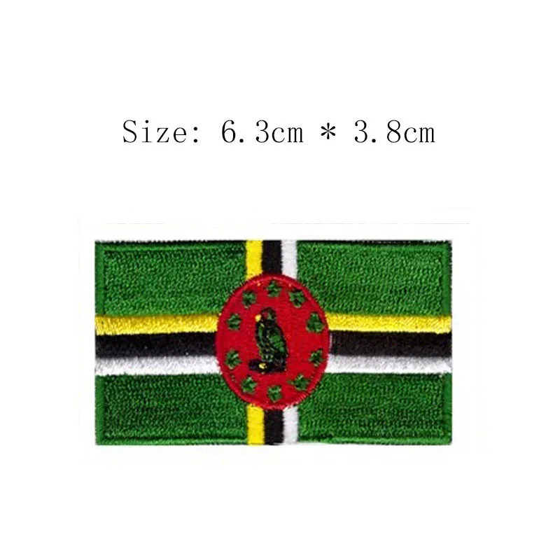 Dominica embroidery flag patch small eagle emblem shipping for Motorcycle Jacket coat Wholesale iron on sew right chest | Дом и сад