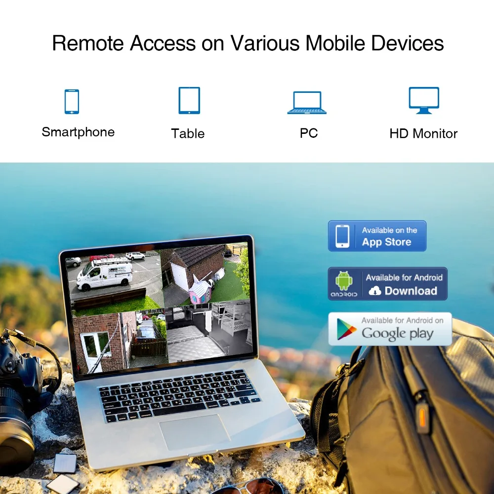 SANNCE 8CH 1080N домашняя система видеонаблюдения 5в1 HDMI с 8 шт. 720P наружная непогоды