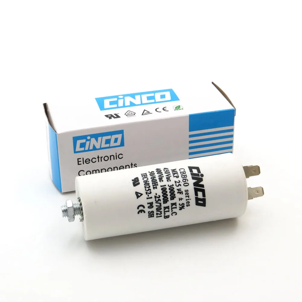 

25uF 400V 450V CBB60 Motor Run Capacitors 4pins SH DB Polypropylene Film Ac 450VAC Water Pump electrical engine 25mfd 25mf