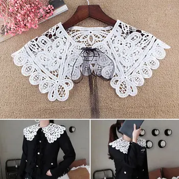 

Hot Women Fake Collar Lace Hollow Vintage Detachable Half Shirts for Sweater SMA66