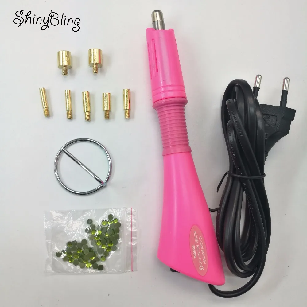 

Rhinestone Applicator Set Fast Heat Gun Easy Use Crystal Hotfix Wand Iron On Machine Hot fix Applicator diy tool