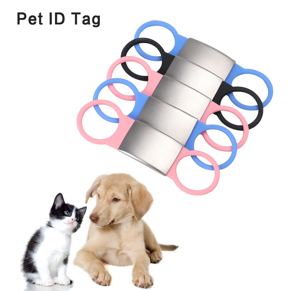 1/3PCS Personalized Dog Cat ID Tag Stainless Steel Pet Nameplate Tags