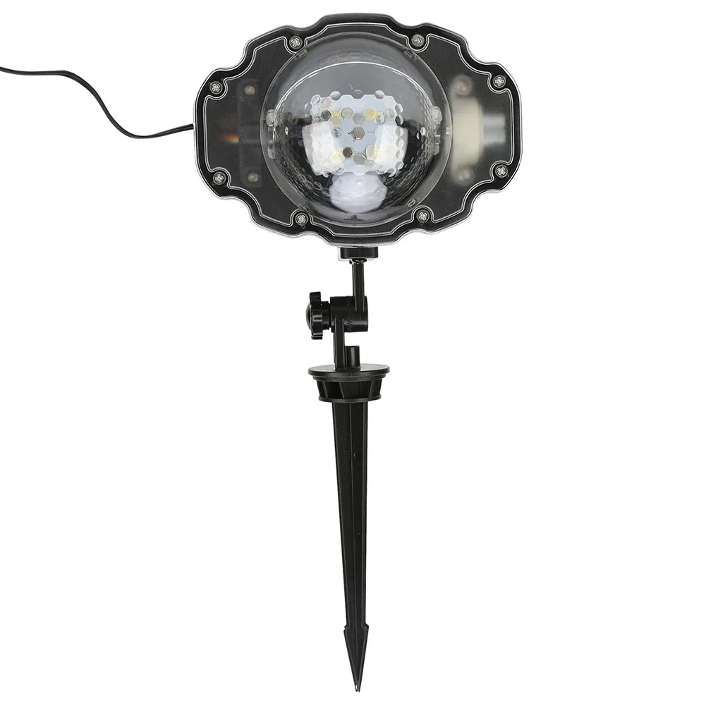 

LED Projector Light Snowflake Projection Ground Stake Garden Landscape Lamp Christmas Decoration DTT88