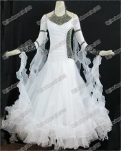 ORANGE Modern Waltz Tango Ballroom Dance Dress, Smooth Ballroom Dress,Standard Ballroom Dress Girls B-0018