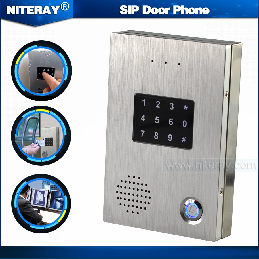 

Waterproof access control door intercom ip audio door bell support asterisk voip pbx,door keypad