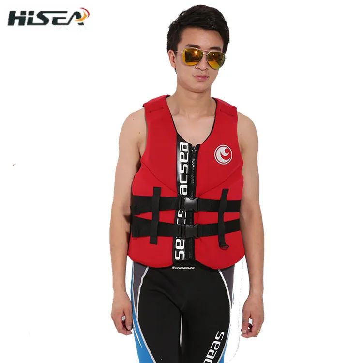 Hisea Профессиональный неопрен спасательный жилет рыболовный спасательный жилет PFD надувная Спасательная куртка для купальные костюмы для взрослых жилеты для купания - Цвет: XL