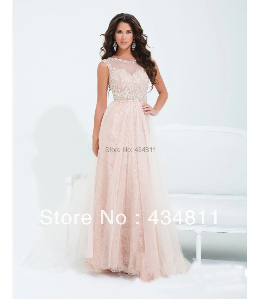 baby pink floor length dress