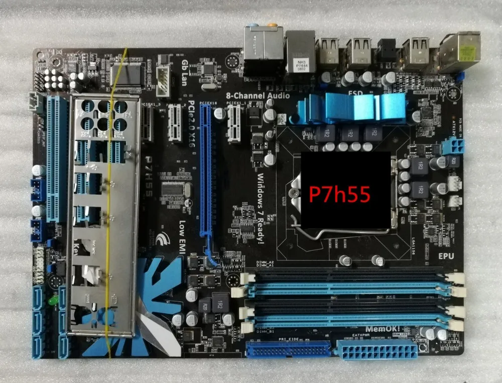 original H55 1156 motherboard for ASUS P7H55 boards LGA 1156 DDR3 for i3 i5 i7 cpu 16GB USB2.0 ATX asus ga h55 ud3h h55 1156 computer motherboard with integrated needle i3 530 i3 750 quad core cpu package