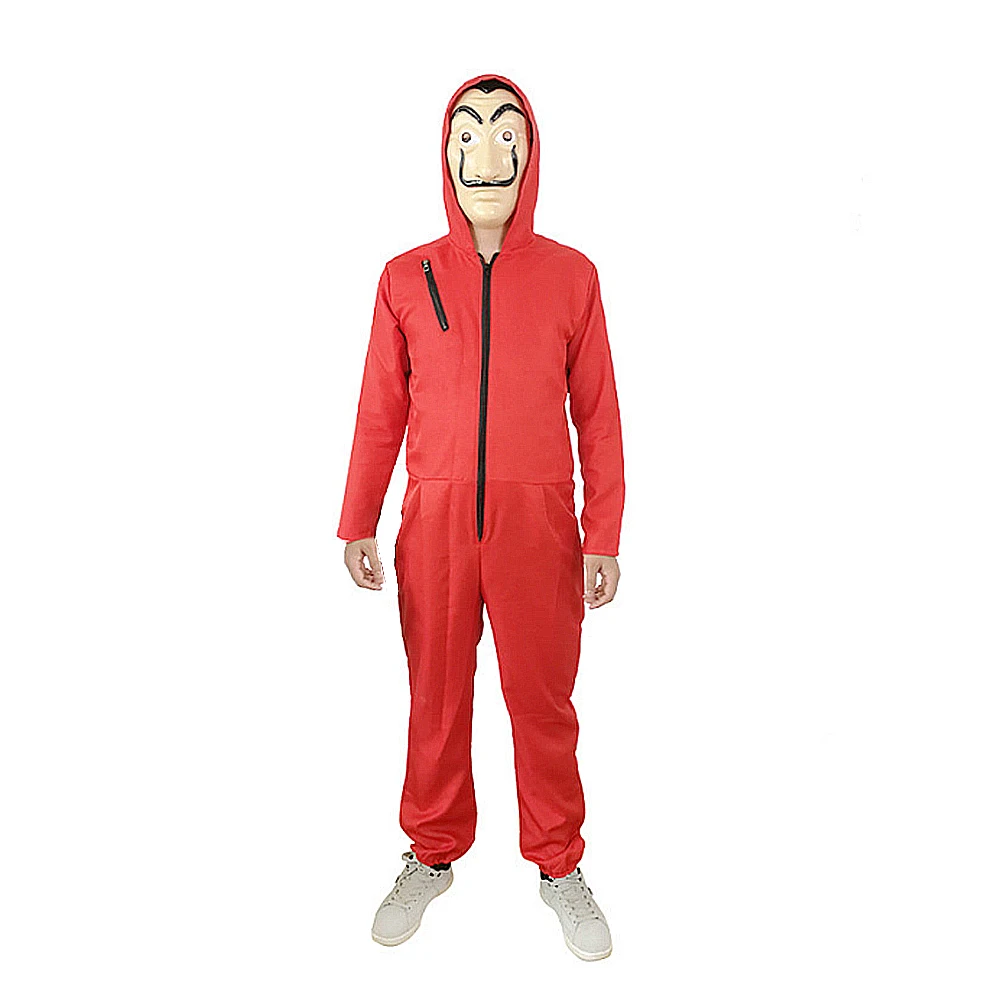 

La Casa De Papel Salvador Dali Cosplay Costume The House of Paper Heist Halloween Salvador Dali Without Mask Jumpsuit Set