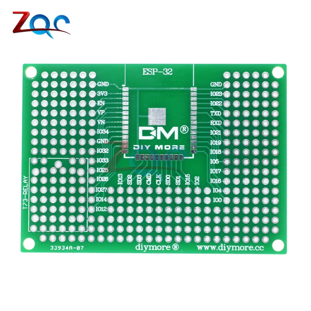 5x7 см двойной прототип печатной платы для Arduino UNO R3 ESP8266 макет Protoshield реле WI-FI ESP-12F ESP-12E ESP-32 ESP32S один