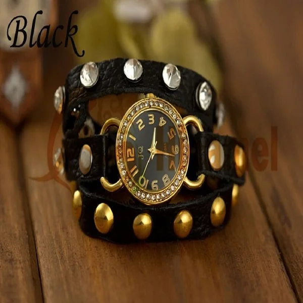

Hot Sales Vintage Genuine Cow leather watch women ladies punk dress quartz wristwatch Relogio Feminino KOW022