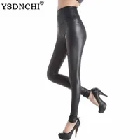 YSDNCHI Sexy Legging Punk czarne spodnie obcisłe moda czarna wysoka talia Legging Stretch Plus rozmiar leginsy Push-Up 3