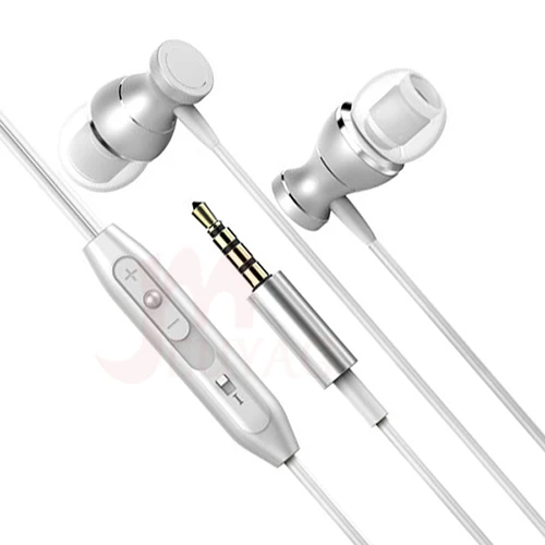 MEUYAG Metal Magnetic Earphone Sport Running In-Ear Earphones HandsFree Earbuds Headphones with Mic Stereo Headset - Цвет: Серебристый